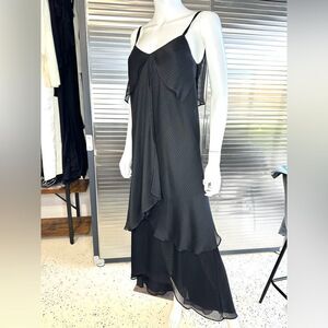 NWT Fashionstar Saks Layered Maxi Dress Black 2